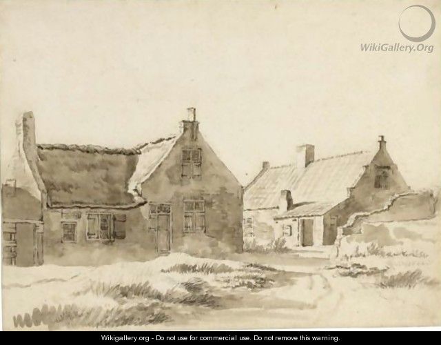 Study Of Two Cottages - Dutch School
