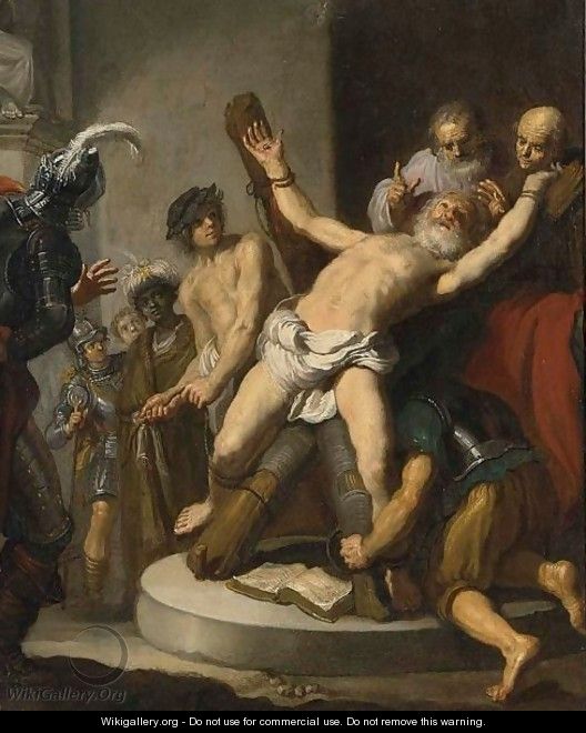 The Crucifixion Of St. Peter - Rembrandt School