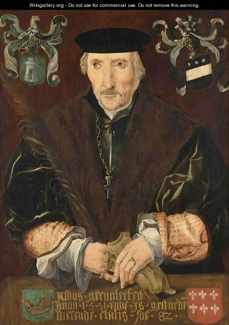 A Portrait Of Knight Jacob Adriaensz. Van Domburgh (Died 1553) - Netherlandish School