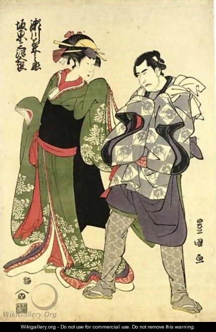 Segawa Kikunojo III And Bando Mitsugoro II In Unidentified Roles - Utagawa Toyokuni