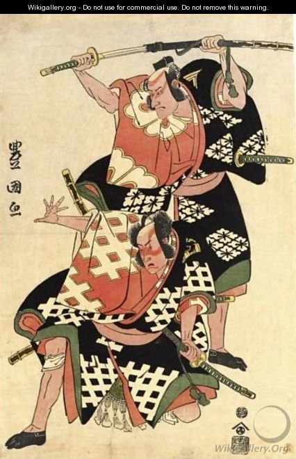 Ichikawa Komazo III And Bando Hikosaburo III In Unidentified Roles - Utagawa Toyokuni
