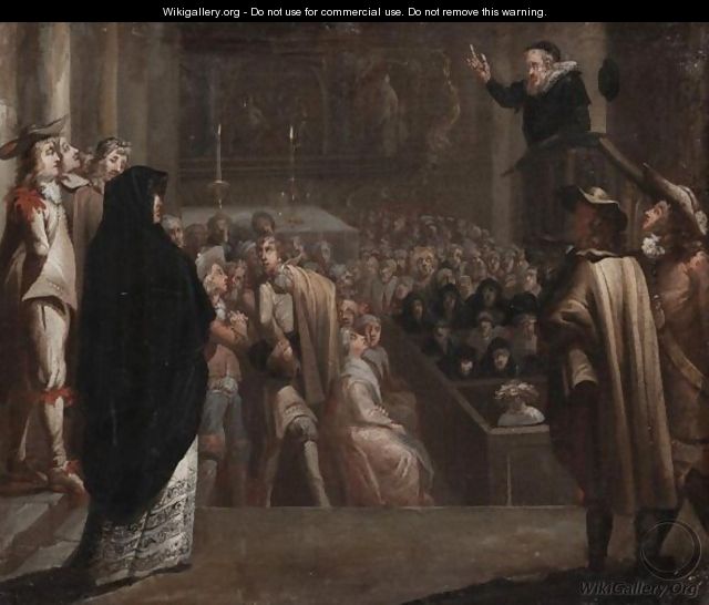 John Knox Delivering A Sermon - (after) Marcellus Laroon
