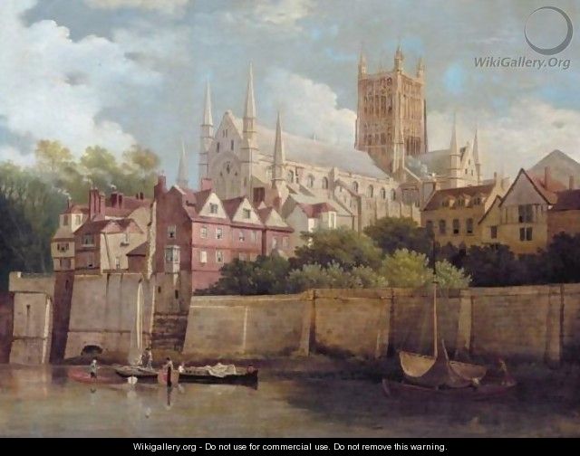 A View Of Worcester Cathedral From The South West - Joseph Farington