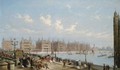 View Of Westminster Bridge And St Thomas's Hospital - (after) James Pollard