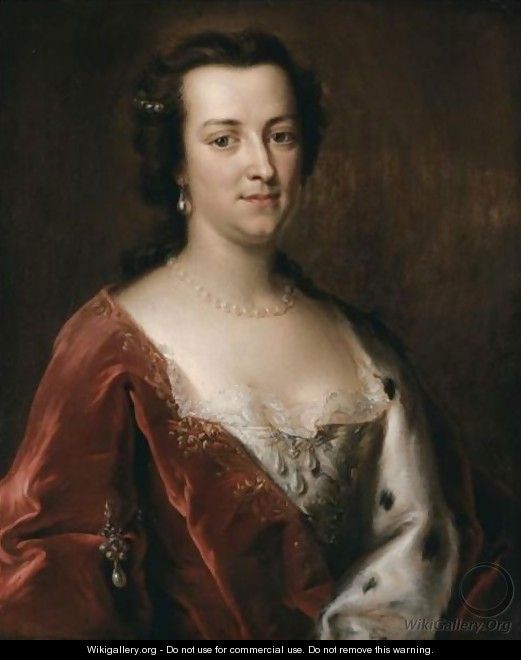 Portrait Of Gertrude Leveson-Gower, Duchess Of Bedford - Johann Rudolf Studer