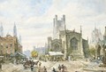 Great St Mary's Church And Market Place, Cambridge - Louise Rayner