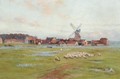 Sheep Grazing, Cley, Norfolk - William James Laidlay