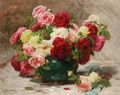 Still Life Of Roses In A Vase - Georges Jeannin