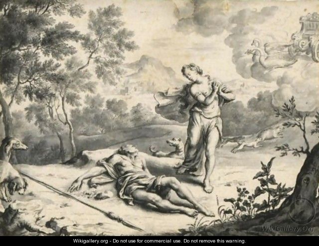 The Death Of Meleager, With Atalanta Mourning His Body - Willem van Mieris
