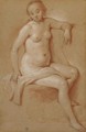 Study Of A Seated Female Nude - Haarlem School