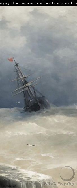 Ship On High Seas - Aleksei Vasilievich Hanzen