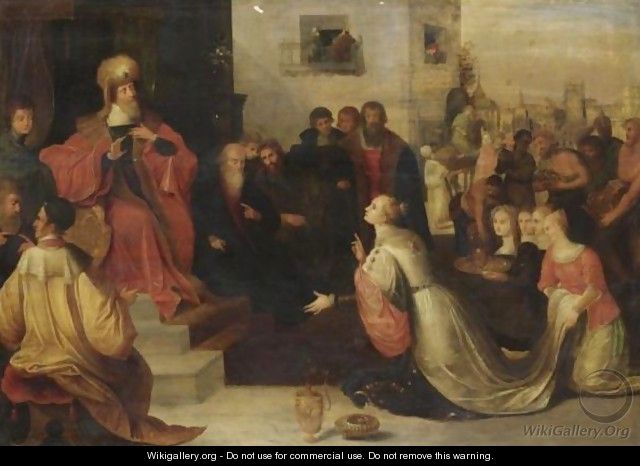 Salomone E La Regina Di Saba - (after) Frans II Francken