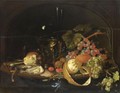 Natura Morta Con Uva, Ostriche, Pane E Bicchiere - (after) Cornelis De Heem
