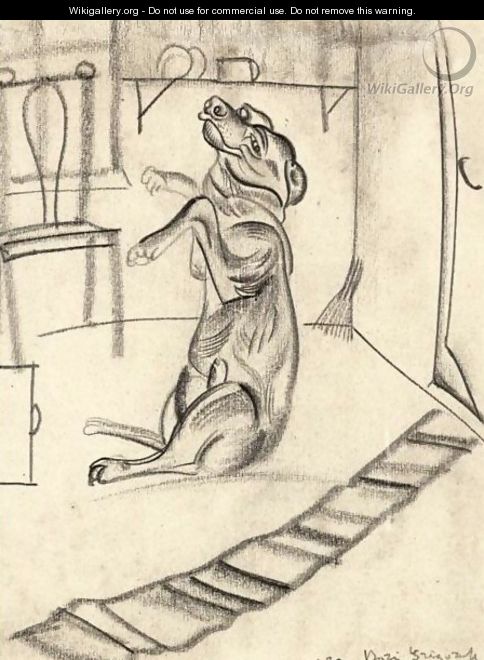 Sketch Of A Dog - Boris Dmitrievich Grigoriev