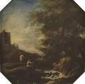 Fishermen By A Stream - North-Italian School