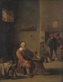 Figure Enjoying A Pipe And A Drink At A Tavern - (after) David The Elder Teniers