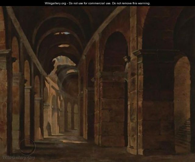 Interior Of The Colosseum, Rome - (after) Francois Marius Granet