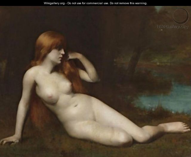Reclining Nude In A Moonlit Landscape - (after) Jean-Jacques Henner