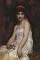 The Pink Rose - Etienne Adolphe Piot