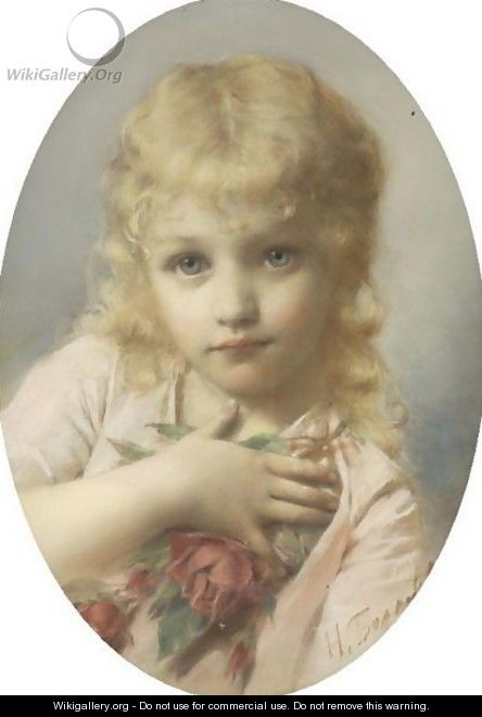 Portrait Of A Young Girl - Nikolai Kornilievich Bodarevsky