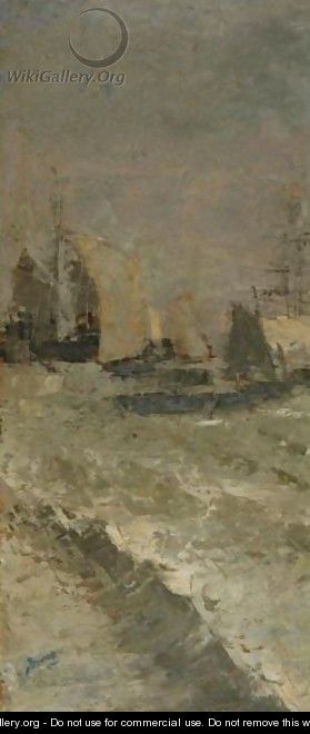 Ships On The Shore - Jan Toorop