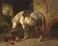 A Grey Horse In A Stable - Wouterus Verschuur