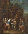 Peasants Making Merry Outside A Tavern - Jan Baptist Lambrechts