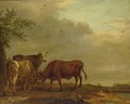 Fighting Bulls In A Landscape - (after) Adriaen Van De Velde