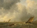 Dutch Fishing Boats In Choppy Waters - Dutch School