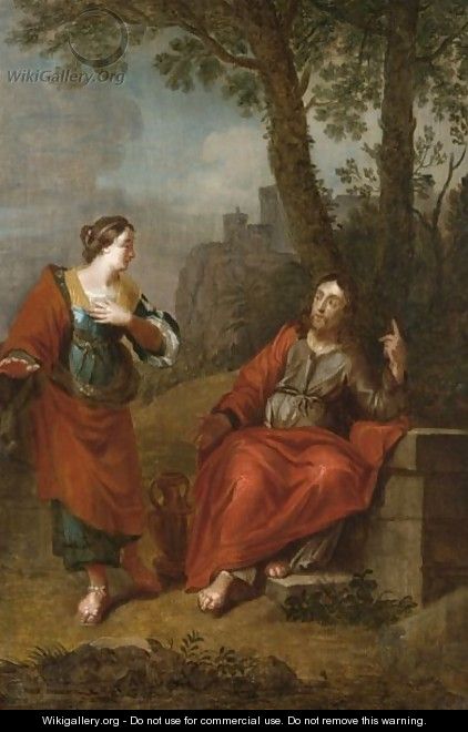 Christ And The Woman Of Samaria - Dutch School