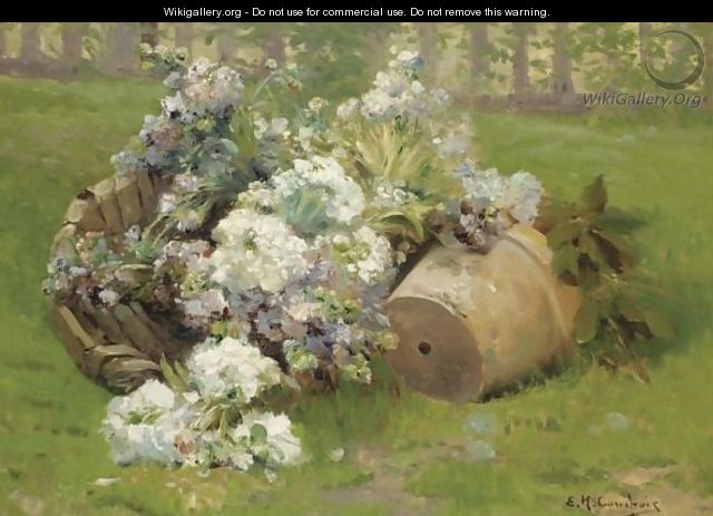 Hamper With Flowers - Eugene Henri Cauchois