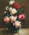 A Flower Still Life With Peonies - Franz De Beul