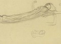 Floating Draped Figure To The Right, Repetition Of The Left Arm - Gustav Klimt