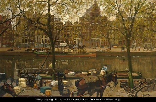 View Of The Prinsengracht Between The Amstel And The Utrechtsestraat, Amsterdam - Gerrit Willem Knap
