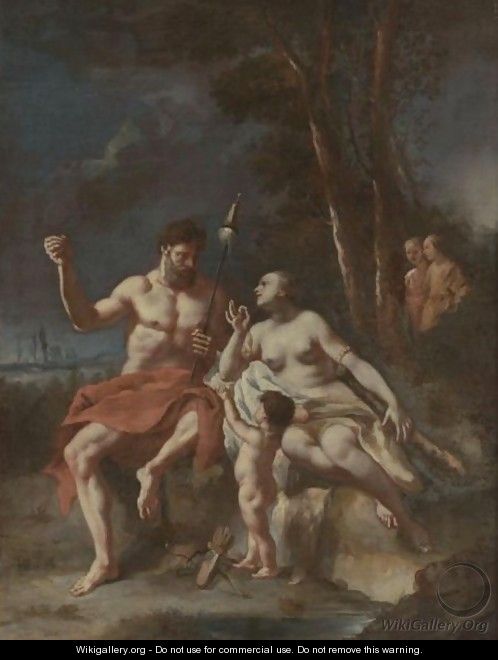 Omphale And Hercules - Bolognese School