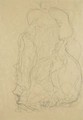 Adele Bloch-Bauer Seated From The Front, A Boa Draped Over Her Left Shoulder - Gustav Klimt