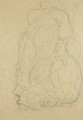 Adele Bloch-Bauer Seated From The Front, A Boa Draped Over Her Left Shoulder - Gustav Klimt