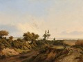 A Shepherd And His Flock In A Summer Landscape - Jan Baptist De Jonge