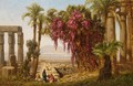 Arab Women Resting Near A Ruin, The River Nile In The Distance - Ernst Carl Eugen Koerner