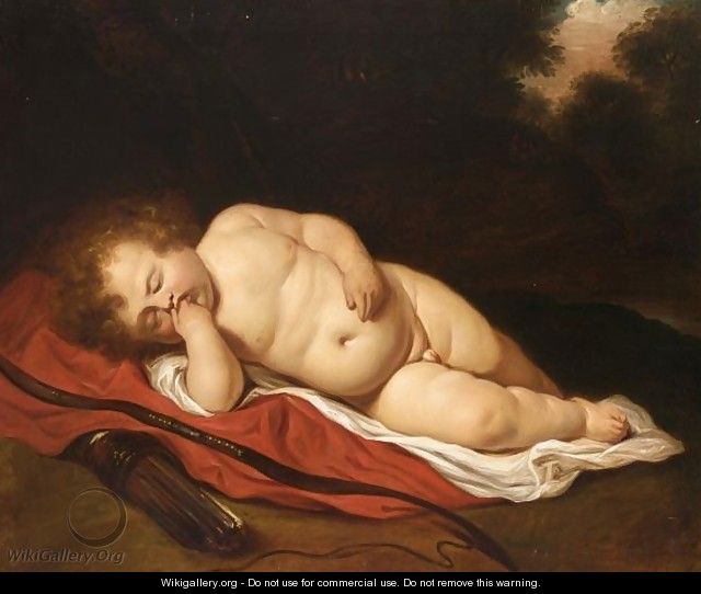 Eros Sleeping - (after) Govert Teunisz. Flinck