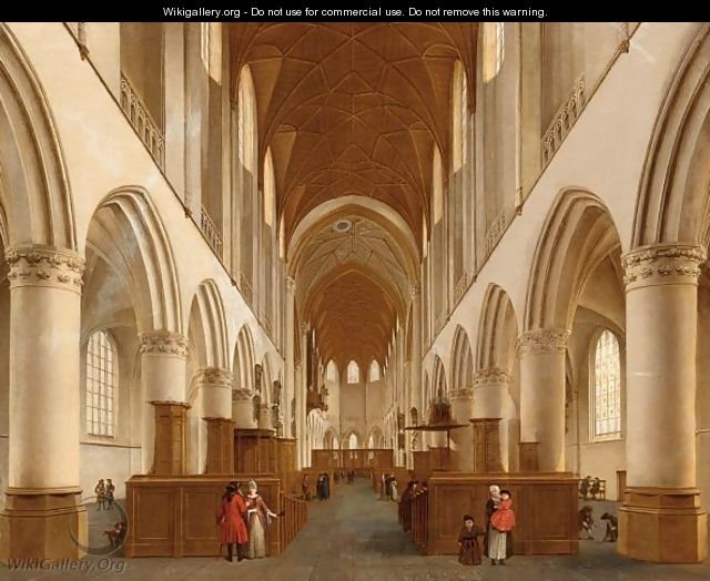 An Interior Of The St Bavo, Haarlem - (after) Isaak Nickelen