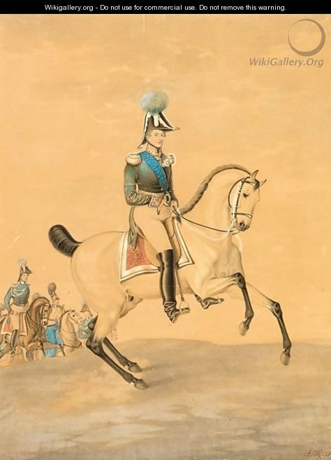 An Officer On Horseback - Hans Von Haberman