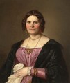 Portrait Of Commerzienratin Eleonore Wohlert, Wearing A Pink Dress And A Black Mantle - German School
