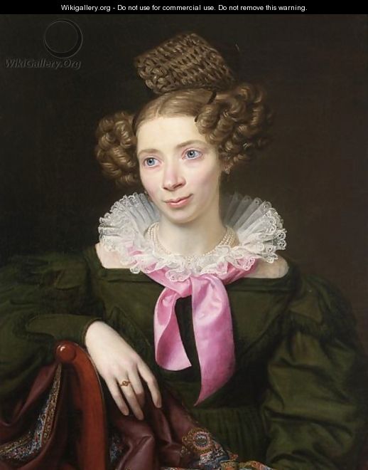 A Portrait Of Bertha Adolphine Seeliger - Georg Friedrich Adolf Schoner