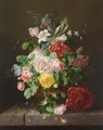 A Flower Still Life With Roses - Amalie Kaercher