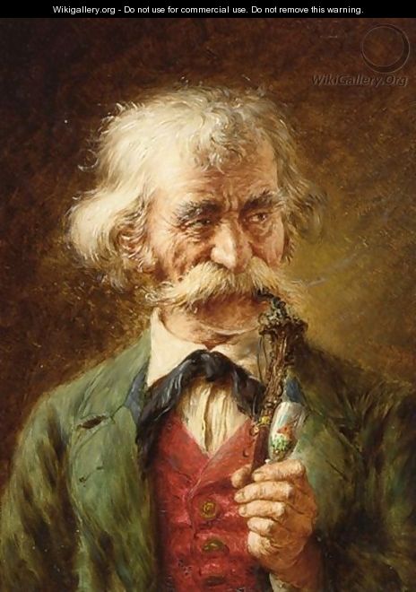 A Peasant Smoking - Eugen Lingenfelder