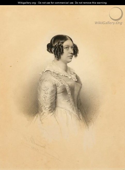 Portrait Of An Elegant Young Lady - Conrad L