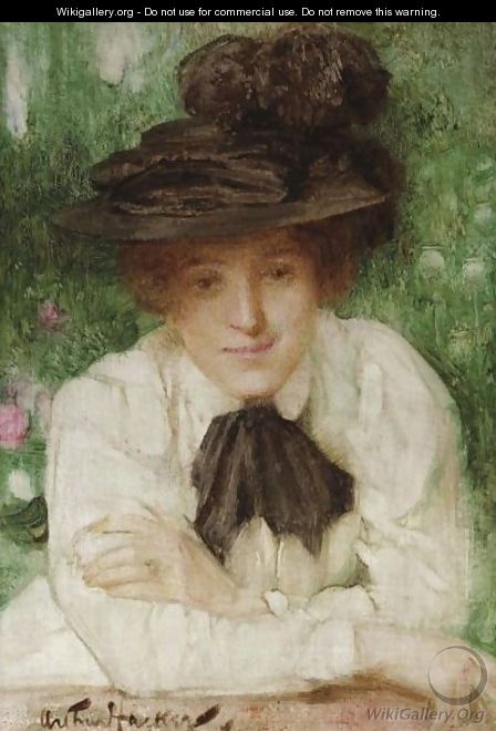 Portrait Of An Edwardian Lady - Arthur Hacker