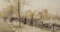 Chelsea Embankment Showing Battersea Old Bridge, Cheyne Walk And Chelsea Old Church - Herbert Menzies Marshall