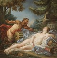 A Satyr Surprising A Sleeping Nymph - (after) Francois Boucher